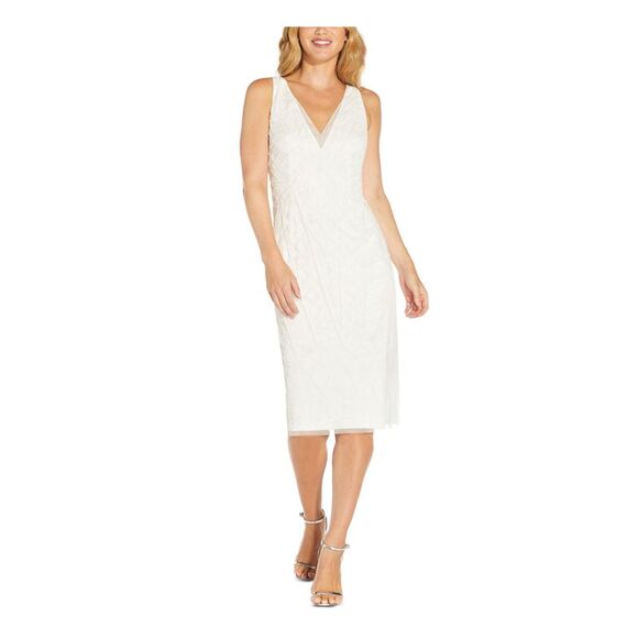 Adrianna Papell Dresses Adrianna Papell Womens Ivory Lined